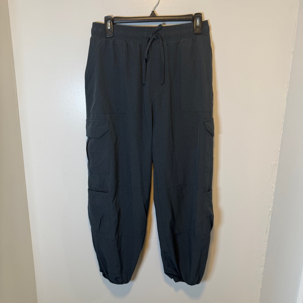 Albion heather navy‎ blue cargo joggers women's size Medium petite